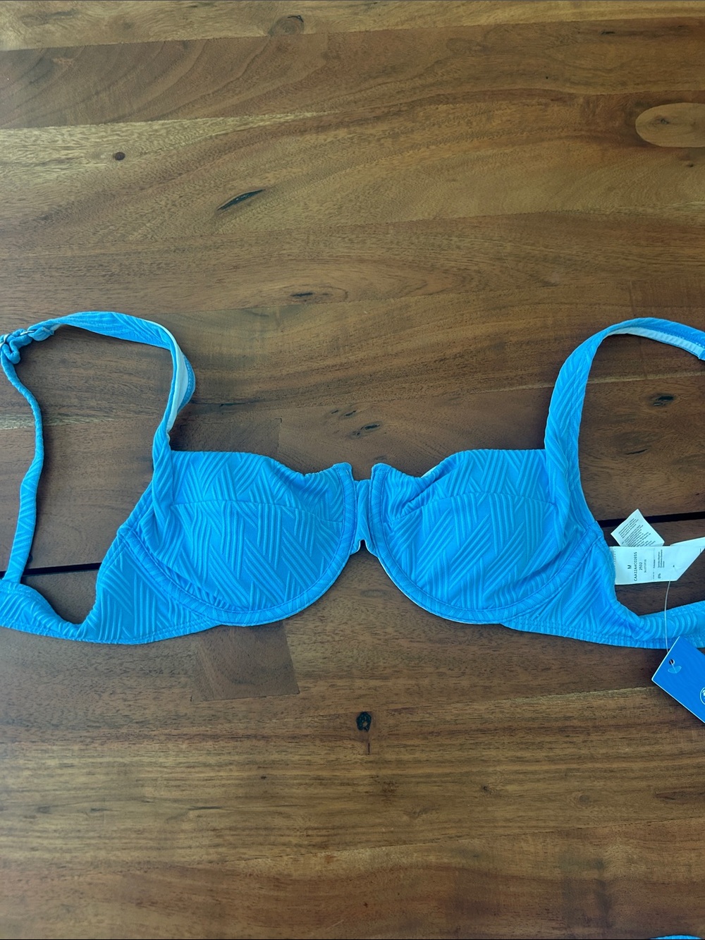 Cupshe Blue Underwire Bikini Top - Women's Swimwear